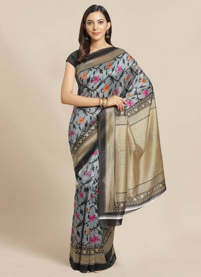 Lakshya Bhagalpuri 13 Latest Fancy Designer Casual Wear Bhagalpuri Silk Printed Saree Collection